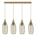 Orazio Megapap E27 metallic four-light ceiling light in gold color 65x12x70cm.