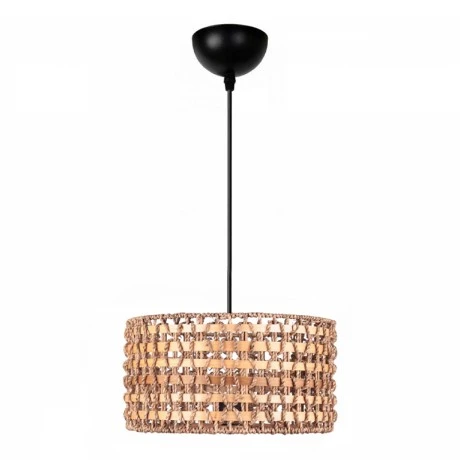 Palmela Megapap E27 rope ceiling lamp in natural color Ø30x70cm.