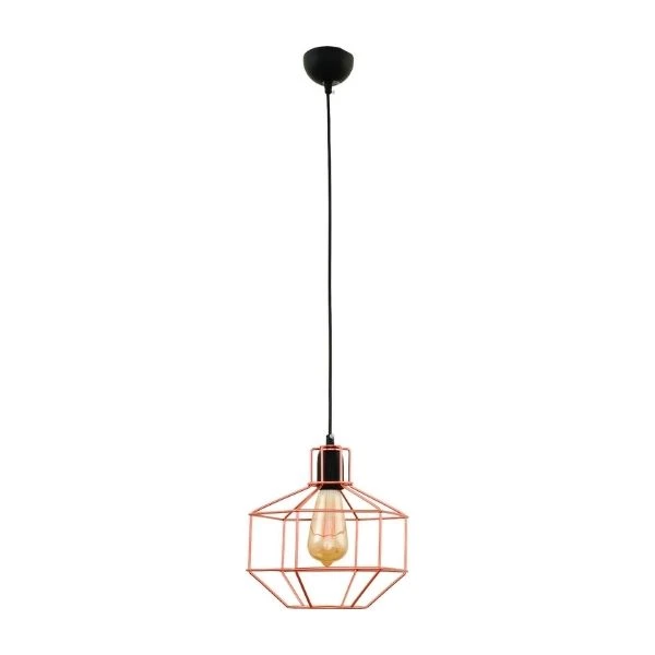 Perro sinlge-light metallic roof lamp in black - bronze color Φ25x105cm.