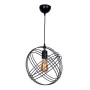 Phillipe Megapap E27 metallic ceiling light in black color 35x35x70cm