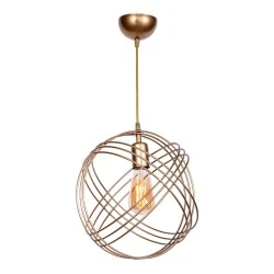 Phillipe Megapap E27 metallic ceiling light in gold color 35x35x70cm Phillipe Megapap E27 metallic ceiling light in gold color 35x35x70cm