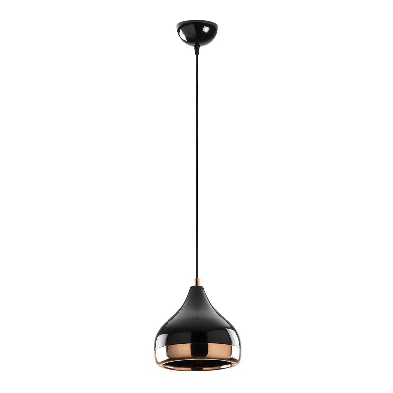 Precious Megapap E27 metallic ceiling lamp in black - bronze color Φ17x112cm.