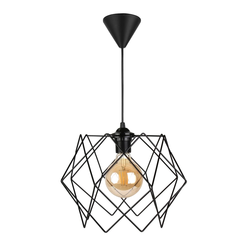 Pyant Megapap metallic ceiling lamp in black color 23x17x70cm.