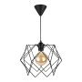 Pyant Megapap metallic ceiling lamp in black color 23x17x70cm.
