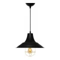 Retro Megapap E27 metallic ceiling lamp in black color Φ30x70cm.