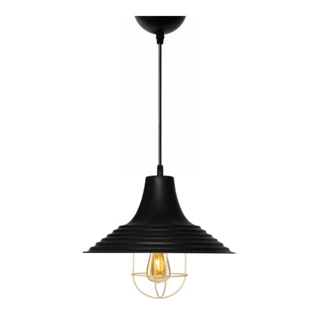 Retro Megapap E27 metallic ceiling lamp in black color Φ30x70cm.