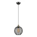 Rita Megapap E27  metallic single-light ceiling light in black color 18x18x70cm.