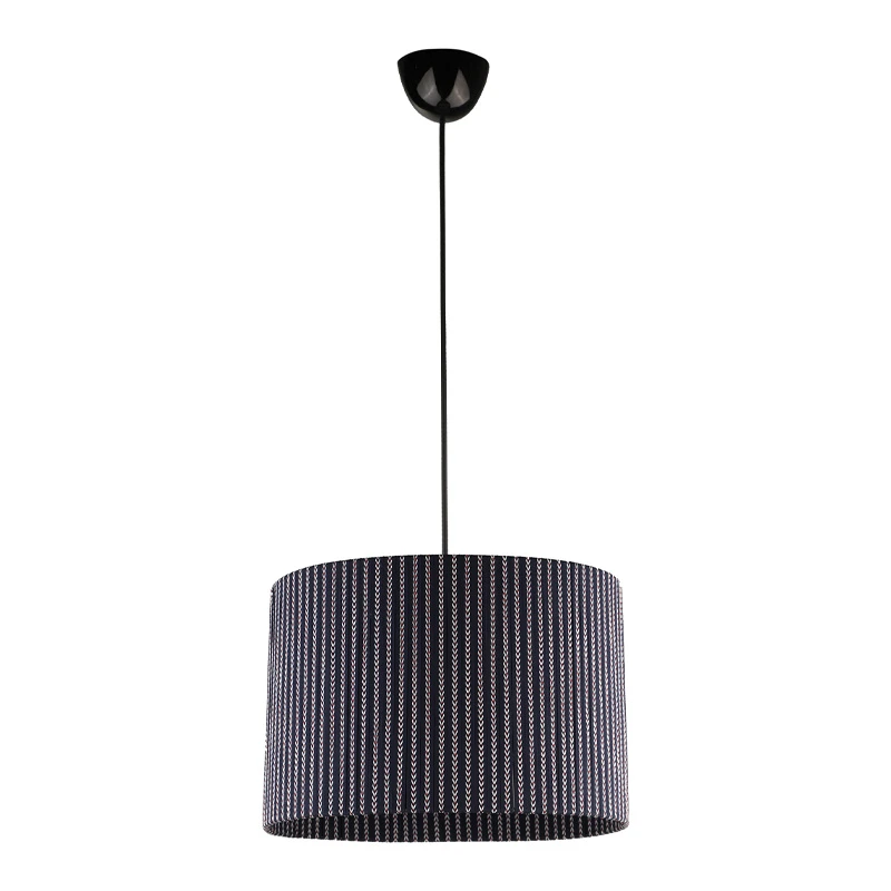 Sansa Megapap E27 fabric ceiling light in black color 30x30x70cm.