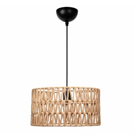 Sarkiz Megapap E27 rope ceiling lamp in natural color Ø30x70cm.