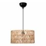 Sarkiz Megapap E27 rope ceiling lamp in natural color Ø30x70cm.
