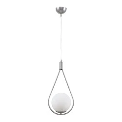 Shemesh Megapap E27 metallic single-light ceiling light in silver color 20x20x85cm. Shemesh Megapap E27 metallic single-light ceiling light in silver color 20x20x85cm.