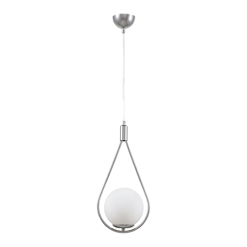 Shemesh Megapap E27 metallic single-light ceiling light in silver color 20x20x85cm.