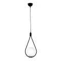 Shemesh Megapap metallic single-light ceiling light E27 in black color 20x20x85cm.
