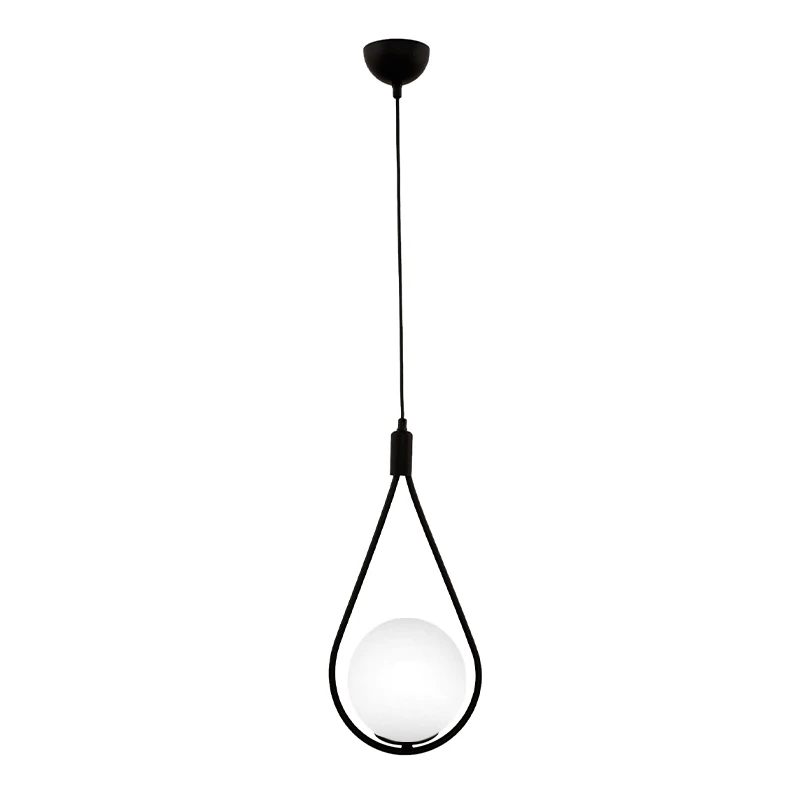 Shemesh Megapap metallic single-light ceiling light E27 in black color 20x20x85cm.