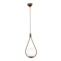 Shemesh Megapap metallic single-light ceiling light E27  in matte gold color 20x20x85cm.