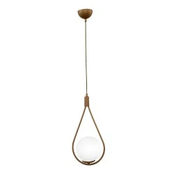 Shemesh Megapap metallic single-light ceiling light E27 in matte gold color 20x20x85cm. Shemesh Megapap metallic single-light ceiling light E27 in matte gold color 20x20x85cm.