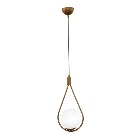 Shemesh Megapap metallic single-light ceiling light E27  in matte gold color 20x20x85cm.