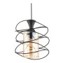 Sherwood Megapap E27 metallic single-light ceiling light in black color 20x20x71cm.