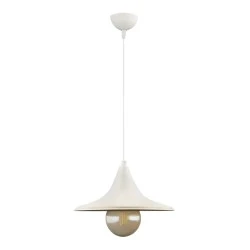 Silia Megapap E27 metal single-light ceiling light in white color 27x27x65cm. Silia Megapap E27 metal single-light ceiling light in white color 27x27x65cm.