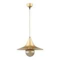 Silia Megapap E27 metal single-light ceiling light in gold color 27x27x65cm.