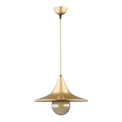 Silia Megapap E27 metal single-light ceiling light in gold color 27x27x65cm. Silia Megapap E27 metal single-light ceiling light in gold color 27x27x65cm.