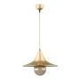 Silia Megapap E27 metal single-light ceiling light in gold color 27x27x65cm.