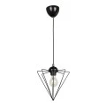Stormie Megapap metallic single-light ceiling light E27  in black color 21x21x70cm.
