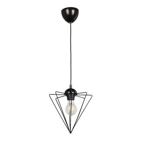 Stormie Megapap metallic single-light ceiling light E27  in black color 21x21x70cm.