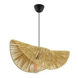 Taco Megapap E27 jute ceiling lamp in camel color 51x36x55cm. Taco Megapap E27 jute ceiling lamp in camel color 51x36x55cm.
