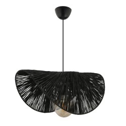 Taco Megapap E27 jute ceiling lamp in black color 51x36x55cm. Taco Megapap E27 jute ceiling lamp in black color 51x36x55cm.