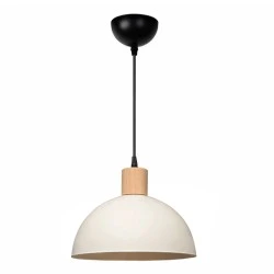 Talis Megapap E27 metallic ceiling lamp in cream color Ø25x100cm. Talis Megapap E27 metallic ceiling lamp in cream color Ø25x100cm.