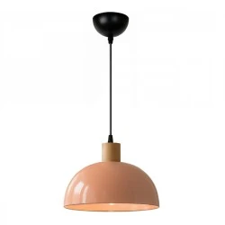 Talis Megapap E27 metallic ceiling lamp in salmon color Ø25x100cm. Talis Megapap E27 metallic ceiling lamp in salmon color Ø25x100cm.