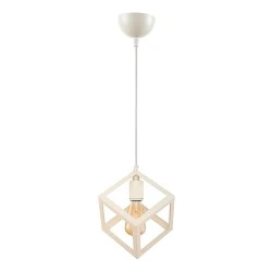 Thora Megapap metallic single-light ceiling light E27 in white color 22x22x70cm. Thora Megapap metallic single-light ceiling light E27 in white color 22x22x70cm.