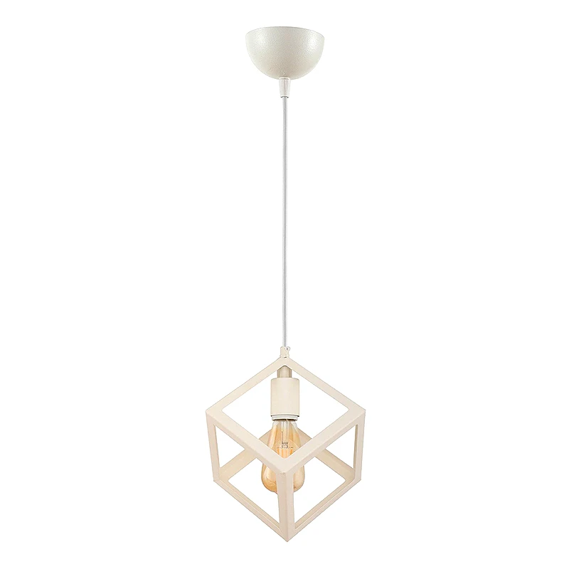Thora Megapap metallic single-light ceiling light E27  in white color 22x22x70cm.