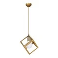 Thora Megapap metallic single-light ceiling light E27  in matte gold color 22x22x70cm.