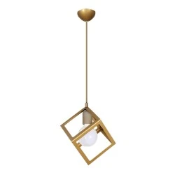 Thora Megapap metallic single-light ceiling light E27 in matte gold color 22x22x70cm. Thora Megapap metallic single-light ceiling light E27 in matte gold color 22x22x70cm.