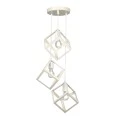 Thora Megapap metallic three-light ceiling light E27  in white color 22x22x70cm.