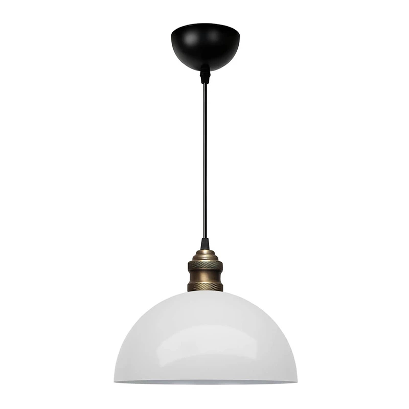 Tomas Megapap  E27 metallic ceiling lamp in white color Ø25x100cm.