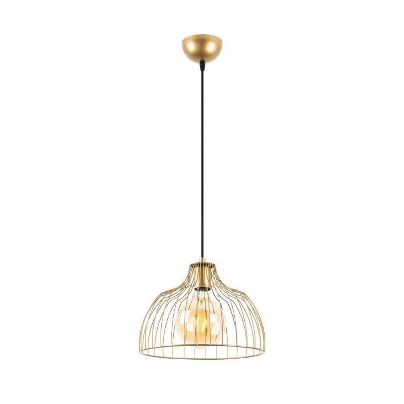 Treiso Megapap  E27 metallic ceiling lamp in gold color Ø28x126cm.