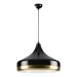 Vasli Megapap E27 metallic ceiling lamp in black color Ø36x42/122cm. Vasli Megapap E27 metallic ceiling lamp in black color Ø36x42/122cm.