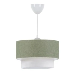 Whitehouse Megapap E27 fabric ceiling lamp in khaki color 30x20x55cm. Whitehouse Megapap E27 fabric ceiling lamp in khaki color 30x20x55cm.