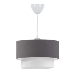 Whitehouse Megapap fabric ceiling lamp in grey color 30x20x55cm. Whitehouse Megapap fabric ceiling lamp in grey color 30x20x55cm.