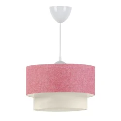 Whitehouse Megapap fabric ceiling lamp in pink color 30x20x55cm. Whitehouse Megapap fabric ceiling lamp in pink color 30x20x55cm.