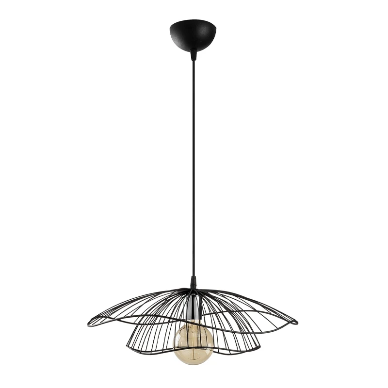 Yildo Megapap E27 metallic ceiling lamp in black color Φ50x111cm.