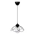 Zufash Megapap E14 metallic single-light ceiling light in black color 25x25x60cm.