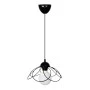 Zufash Megapap E14 metallic single-light ceiling light in black color 25x25x60cm.