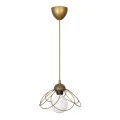 Zufash Megapap E14 metallic single-light ceiling light in golden color 25x25x60cm.