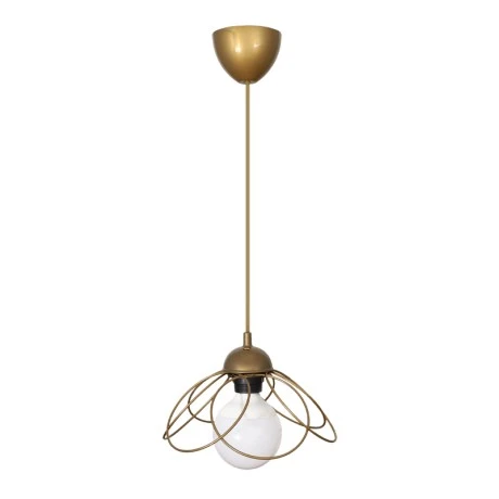 Zufash Megapap E14 metallic single-light ceiling light in golden color 25x25x60cm.