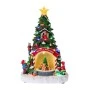 CHRISTMAS RESIN TREE WITH ADAPTOR LED LIGHT, MOVEMENT AND MUSIC 21,5X17,5X32CM