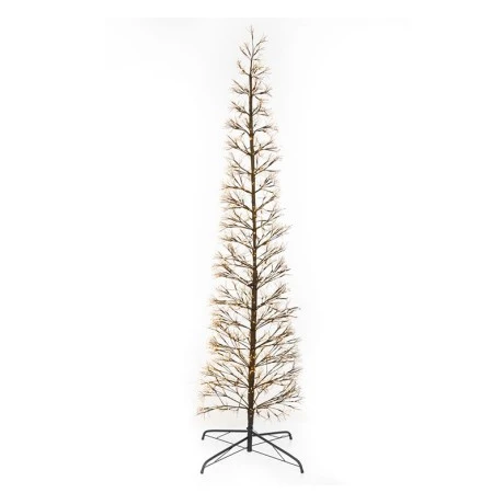 ILLUMINATED XMAS TREE 210CM WITH 4000 WARM WHITE LED ON BLACK METAL BASE D70CM